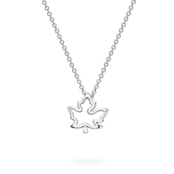Maple Leaf Pendant, Sterling Silver